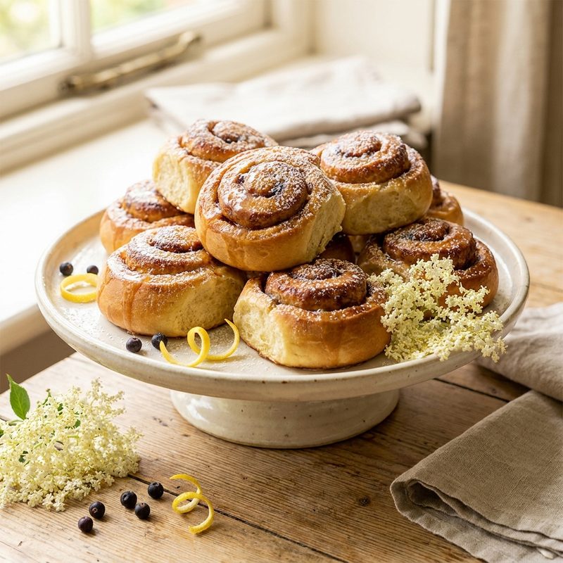 Elderflower Gin Chelsea Buns