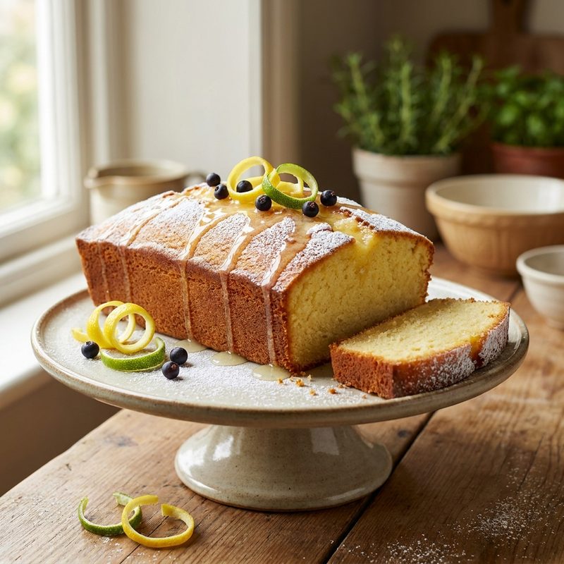 Gin, Lemon and Lime Drizzle Cake