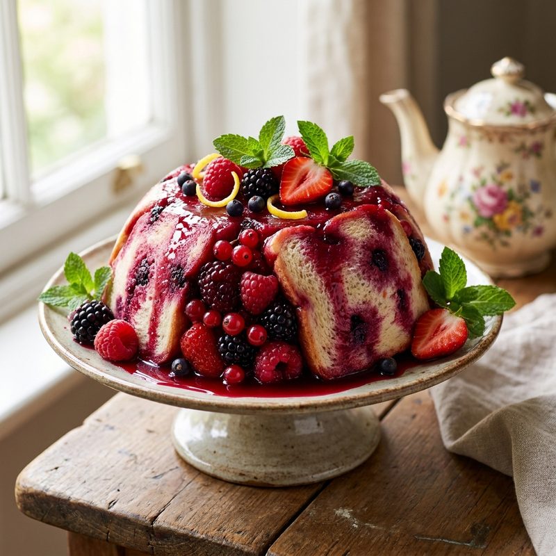 Gin-Soaked Summer Pudding
