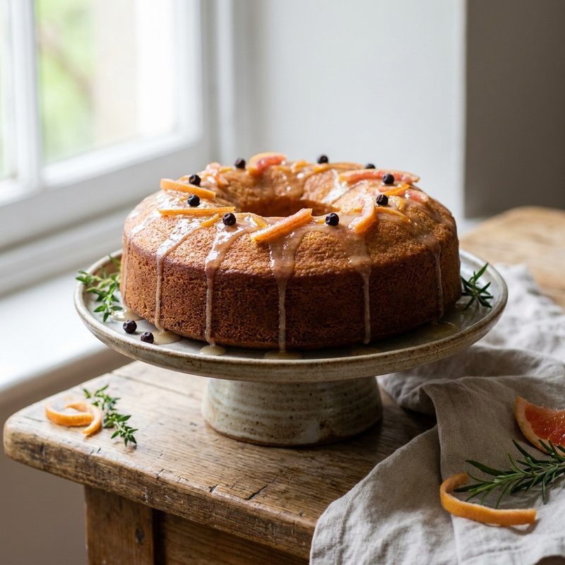 Grapefruit Gin Drizzle Cake