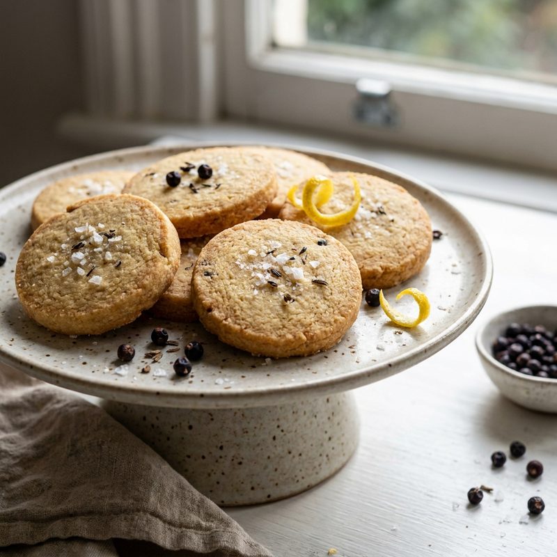 Juniper and Sea Salt Shortbread