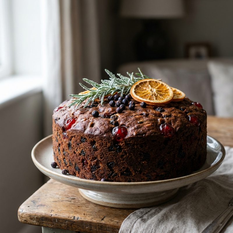 Sloe Gin Christmas Cake