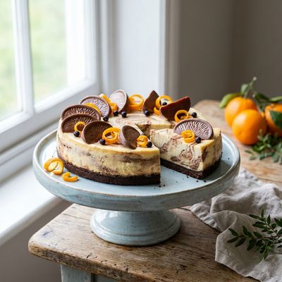Chocolate Orange Gin Cheesecake