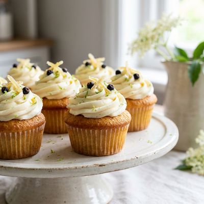 Elderflower Gin Cupcakes