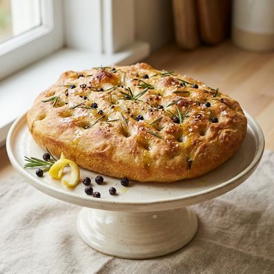 Juniper and Rosemary Focaccia