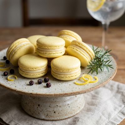 Lemon and Juniper Macarons