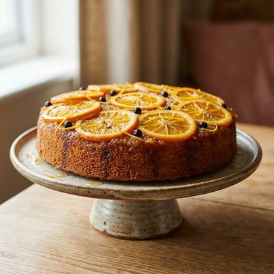 Orange, Cardamom and Almond Upside-Down Gin Cake