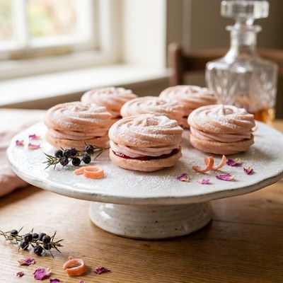 Pink Gin Viennese Whirls