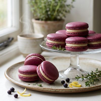 Sloe Gin Macarons